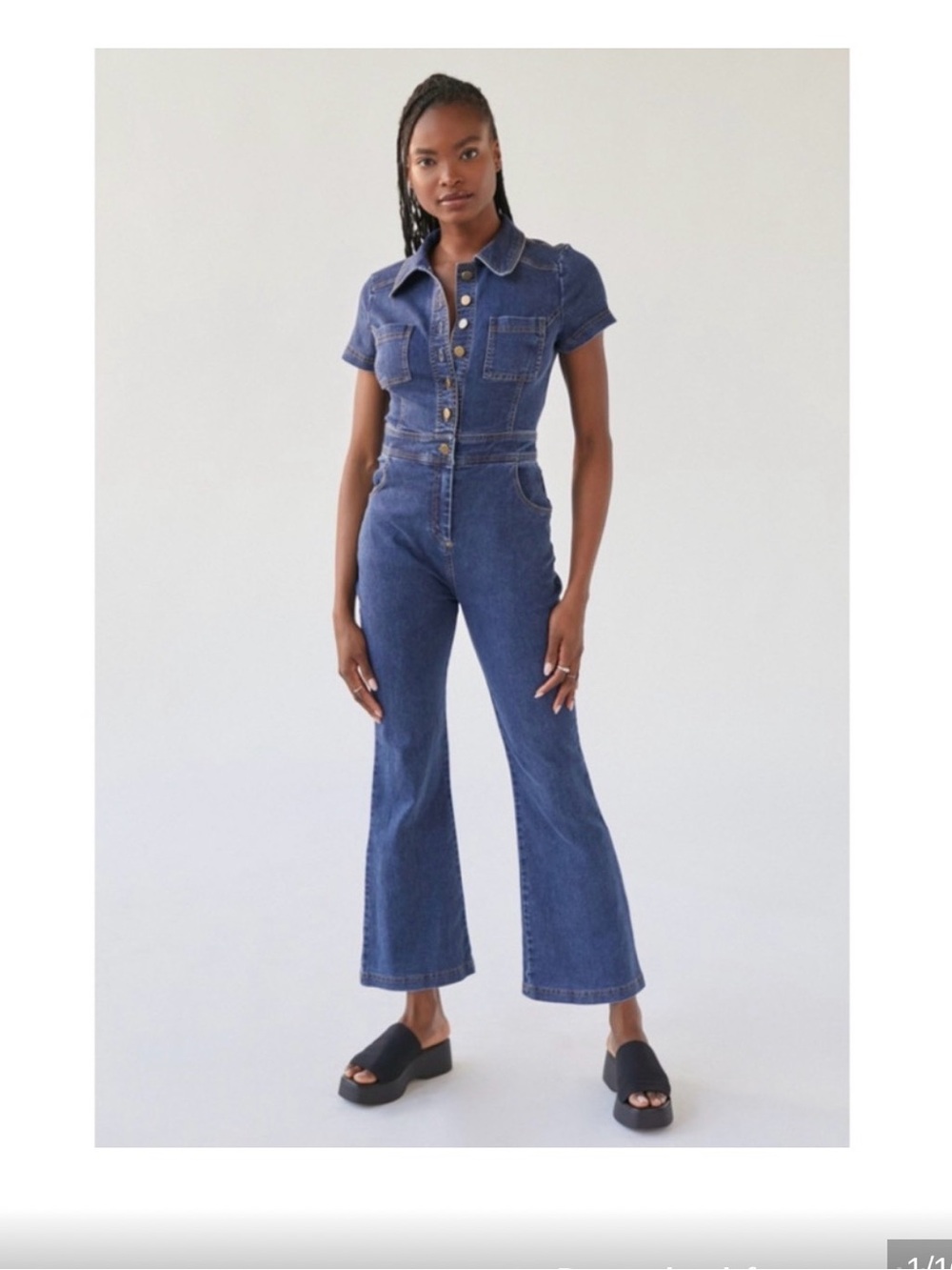Urban Outfitters Dark Indigo Denim Jumpsuit
